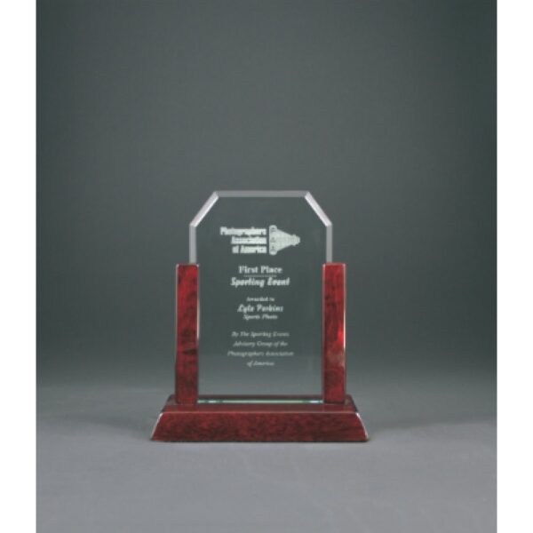 Custom Engraved 7" Gateway Jade Clip Corner Glass Award