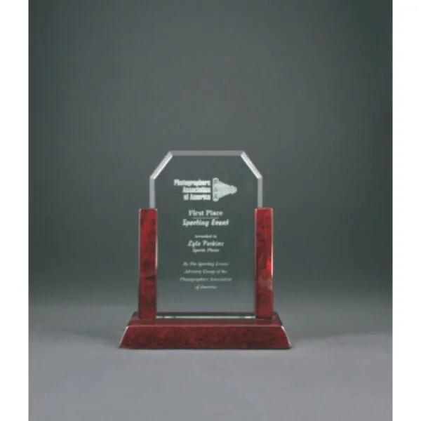 Custom Engraved 7" Gateway Jade Clip Corner Glass Award