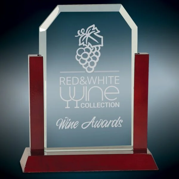 Custom Engraved 9" Gateway Jade Clip Corner Glass Award