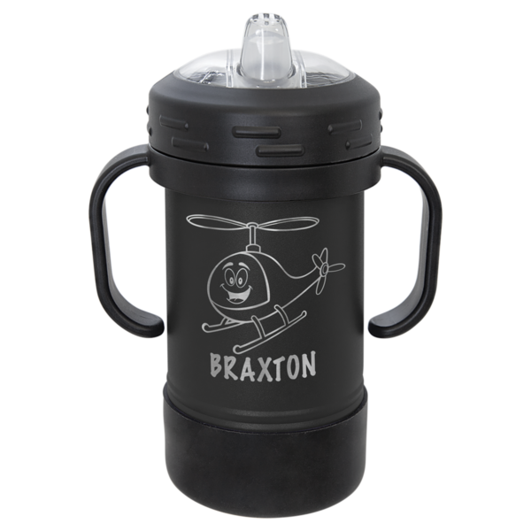 Personalized 10 oz. Black Sippy Cup