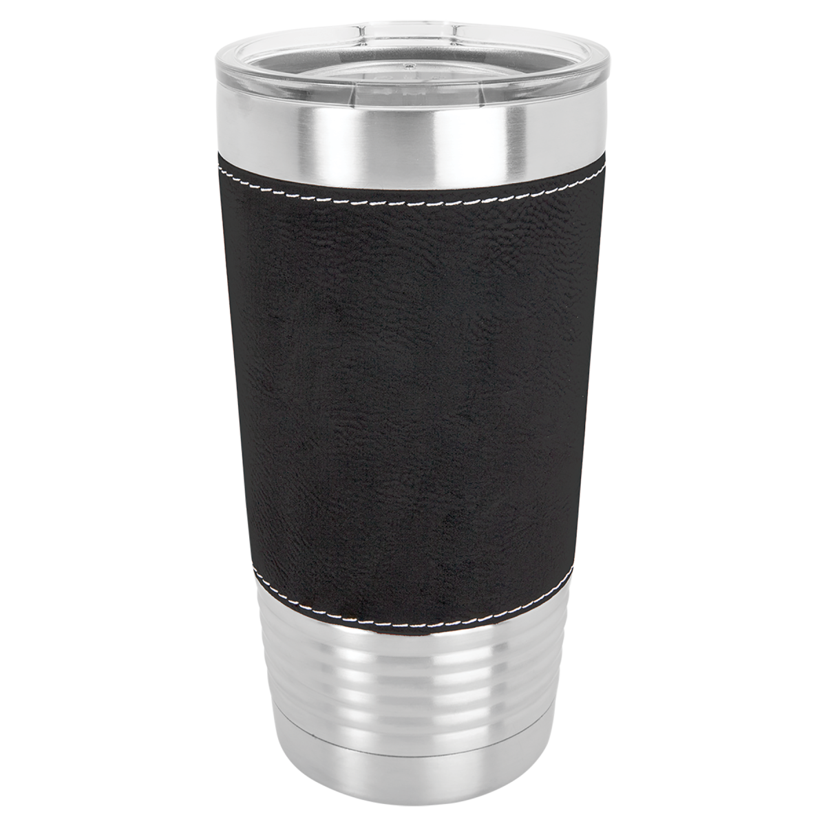 Personalized 20 oz. Light Brown Leatherette Tumbler - Image 4