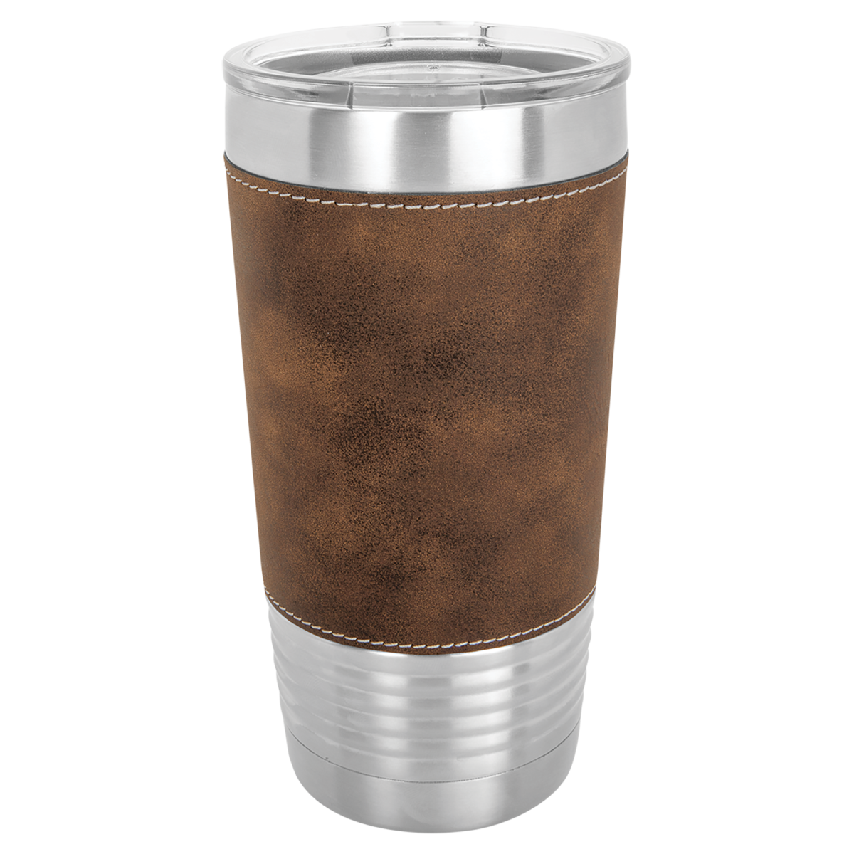 Personalized 20 oz. Light Brown Leatherette Tumbler - Image 10