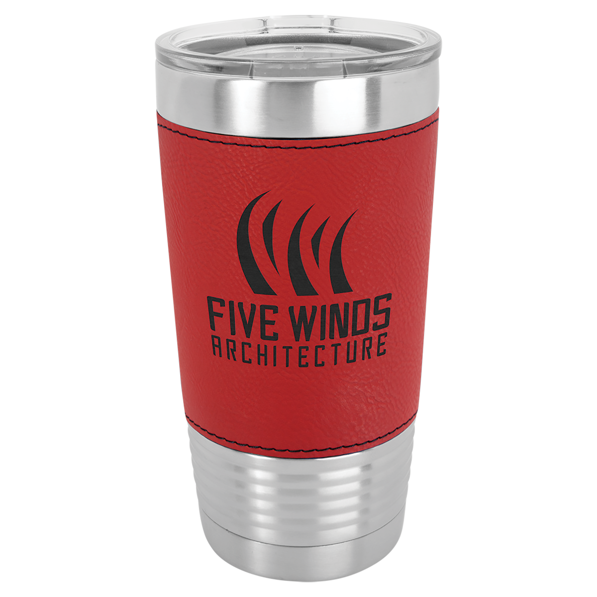 Personalized 20 oz. Light Brown Leatherette Tumbler - Image 13
