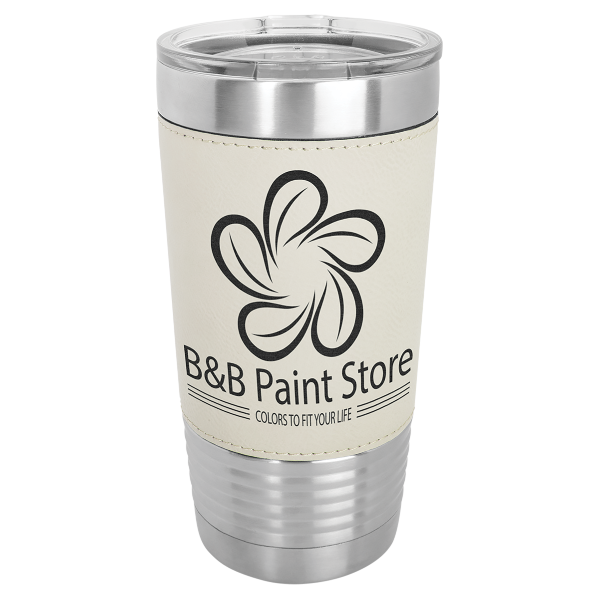 Personalized 20 oz. Light Brown Leatherette Tumbler - Image 15