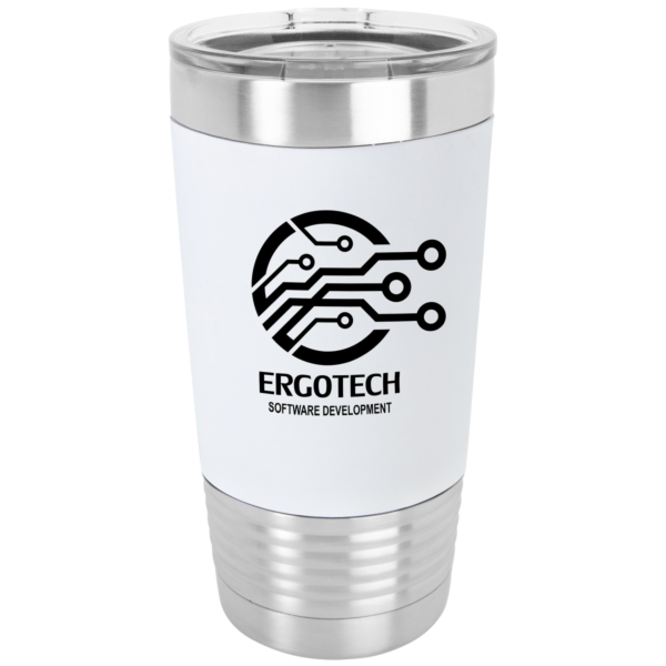 Personalized 20 oz. Polar Camel Tumbler with Silicone Grip and Clear Lid