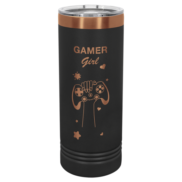 Personalized 22 oz. Rose Gold Skinny Tumbler