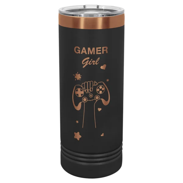 Personalized 22 oz. Rose Gold Skinny Tumbler