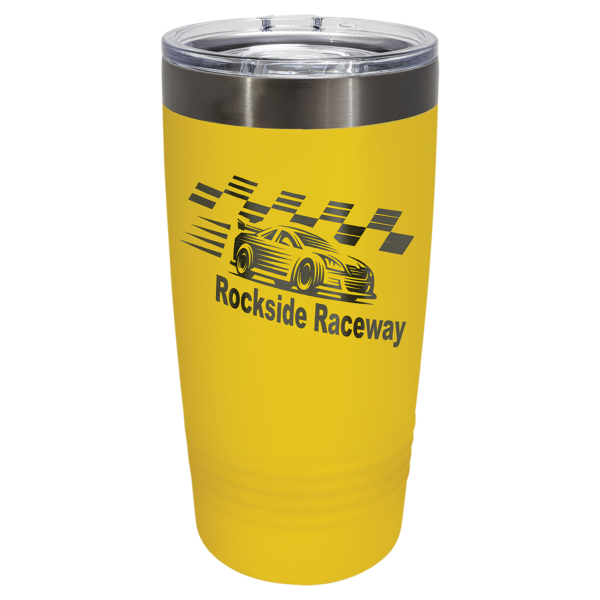 Personalized 20 oz. Yellow Ghost Black ION-Plated Ringneck Tumbler