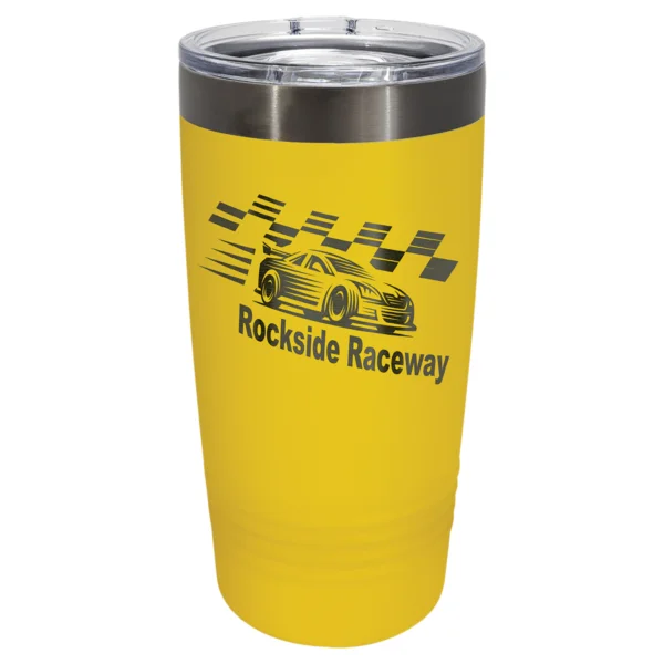 Personalized 20 oz. Yellow Ghost Black ION-Plated Ringneck Tumbler