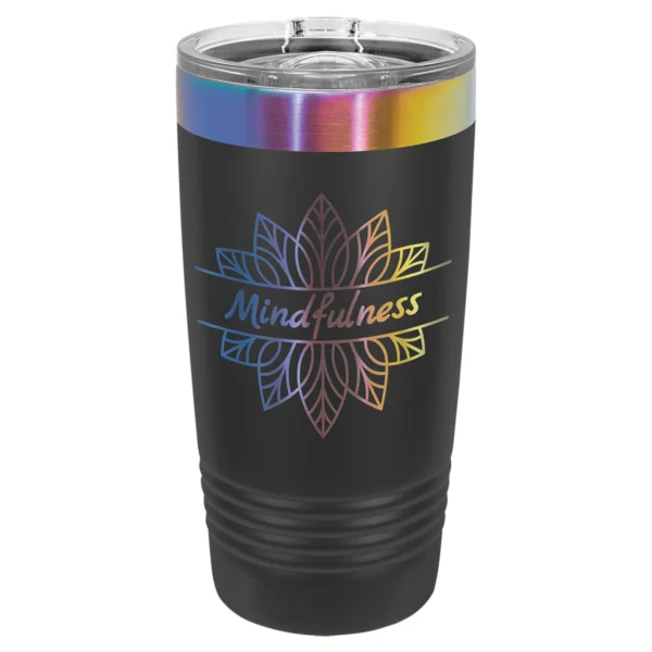 Personalized 20 oz. Black/Prism Ringneck Tumbler