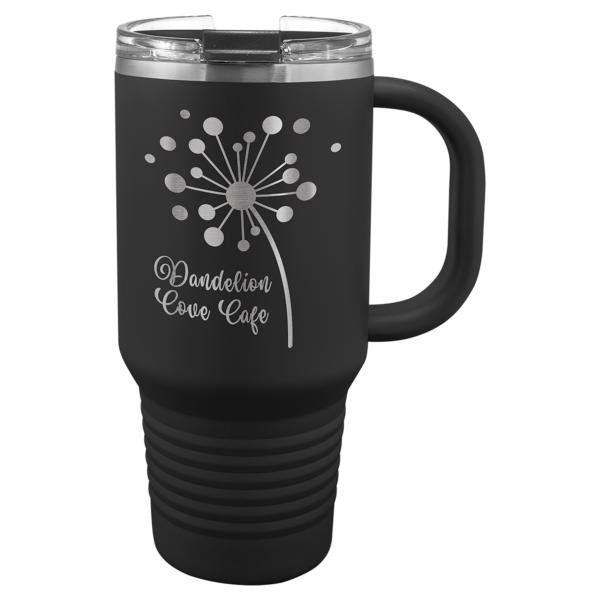 Personalized 32 oz. Black Travel Mug