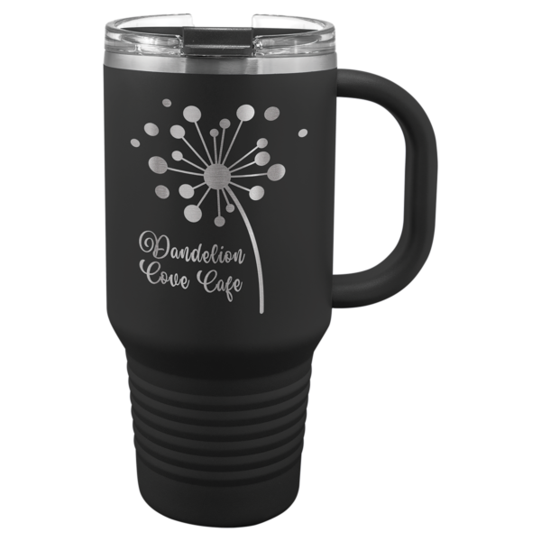Personalized 32 oz. Black Travel Mug