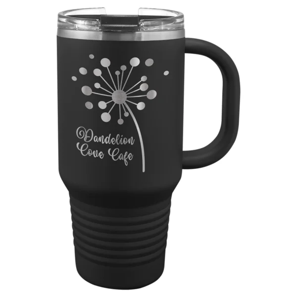 Personalized 32 oz. Black Travel Mug