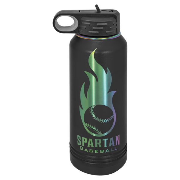 Personalized 32 oz. Black/Prism Water Bottle