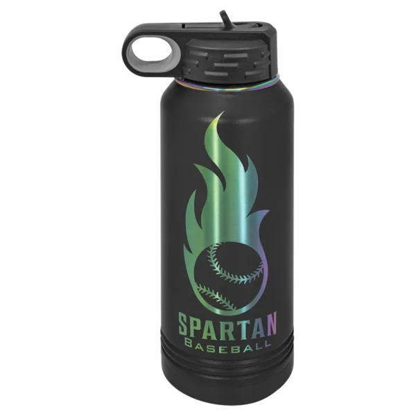 Personalized 32 oz. Black/Prism Water Bottle