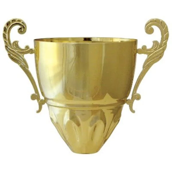 Custom 7" Gold Metal Cup Bowl with Handle
