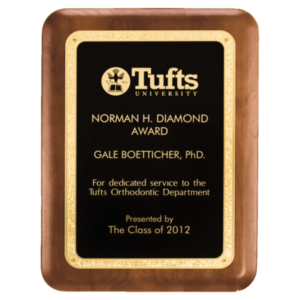 Custom Engraved 7" x 9" Walnut Plaque Plate