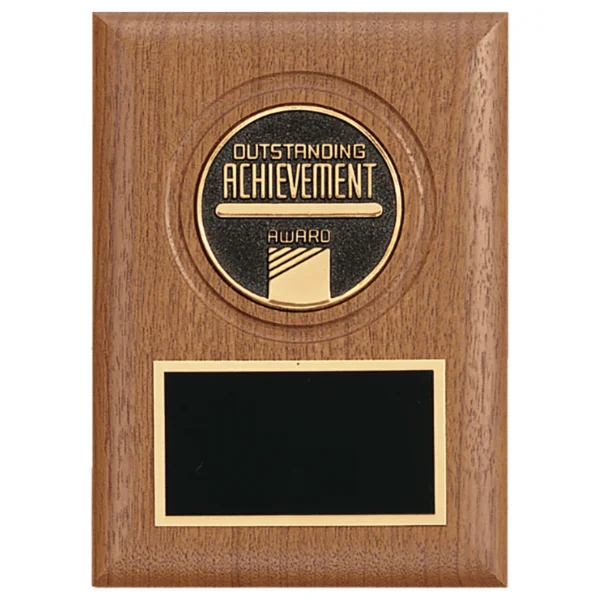 Custom Engraved 5" x 7" Walnut CAM Plaque with Black Brass
