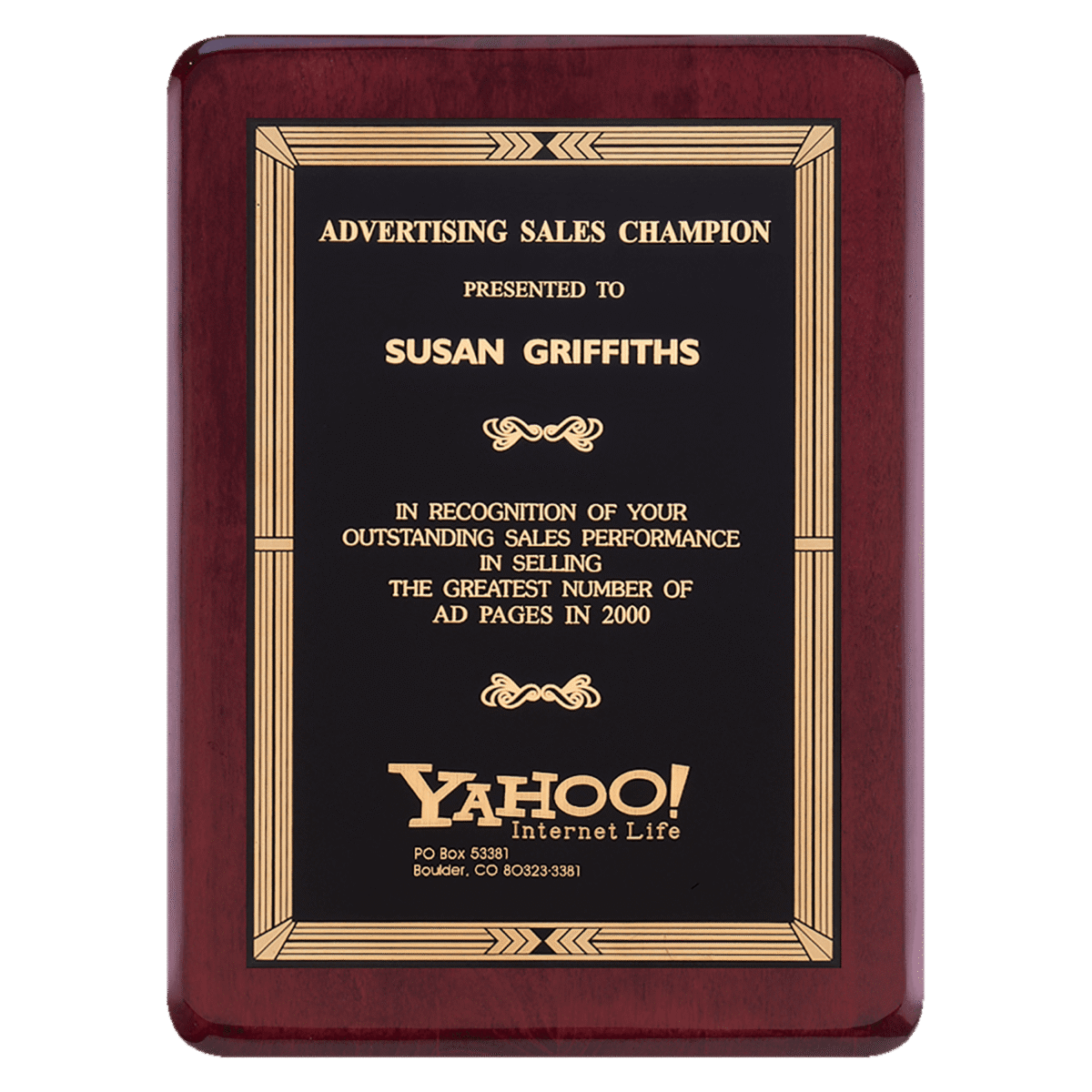 Custom Engraved 7" x 9" Premium PLate