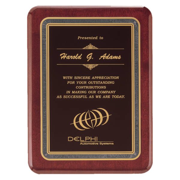 Custom Engraved 8" x 10 1/2" Florentine DesignPlate