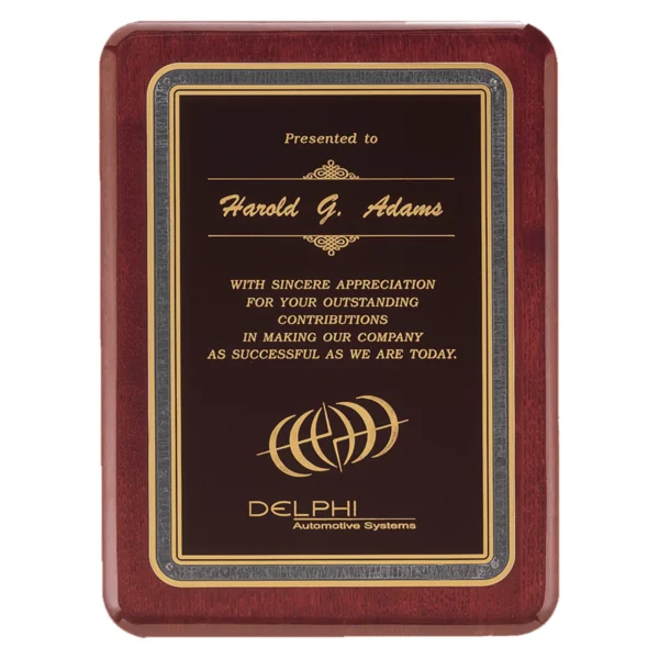 Custom Engraved 8" x 10 1/2" Florentine DesignPlate