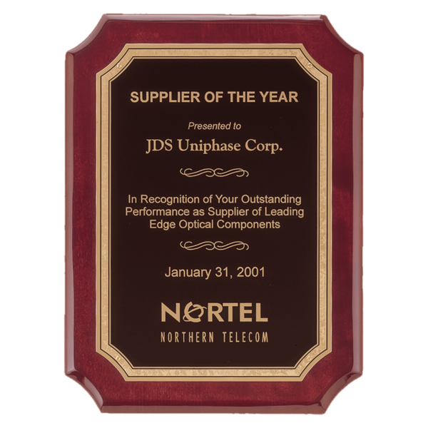 Custom Engraved 8" x 10 1/2" with Gold Border Black Brassd Steel Plate