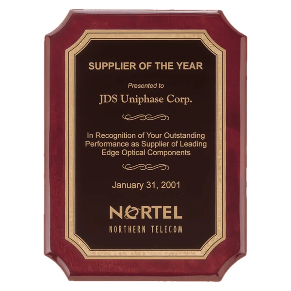 Custom Engraved 8" x 10 1/2" with Gold Border Black Brassd Steel Plate