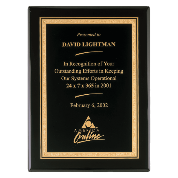 Custom Engraved 9" x 12" Premium Florentine Border Plate