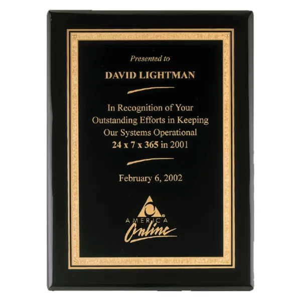 Custom Engraved 9" x 12" Premium Florentine Border Plate