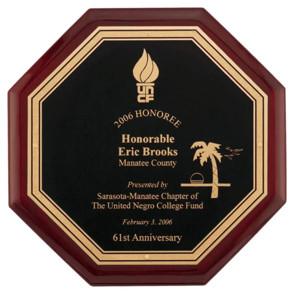 Custom Engraved 10" x 10" with Black Florentine Plate