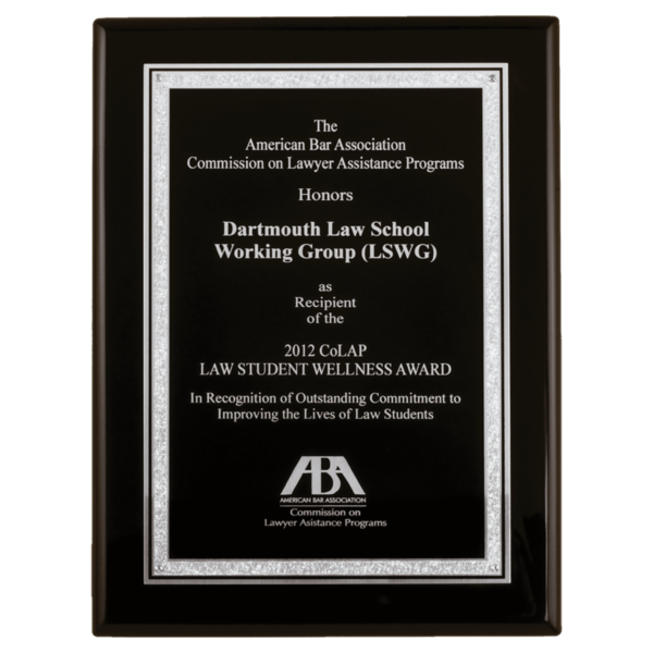 Custom Engraved 9" x 12" with Black Aluminum Florentine Silver Border Plate