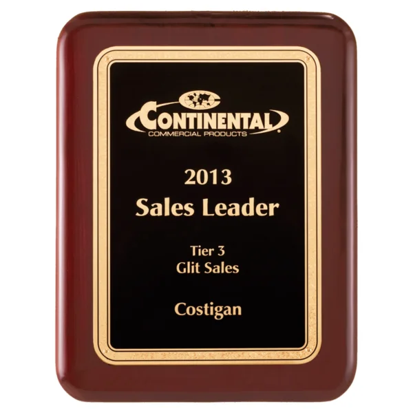 Custom Engraved 7" x 9" Florentine Border Plate