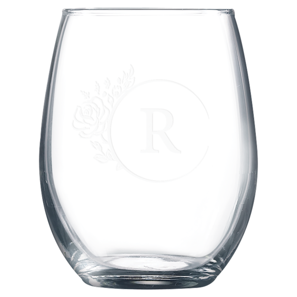 Personalized 9 oz. Stemless Wine Glass
