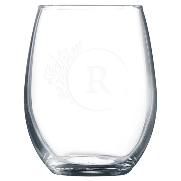 Personalized 9 oz. Stemless Wine Glass