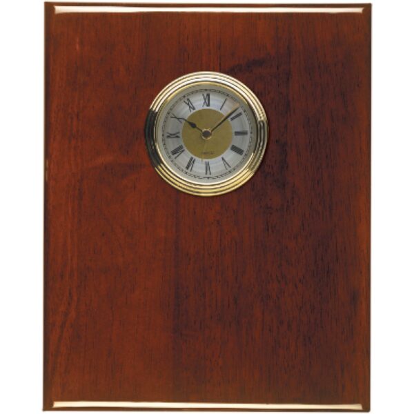 Custom Engraved 8" x 10" Rosewood Piano Clock Plaque