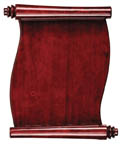 Custom Engraved 9 1/2" x 12" Rosewood Piano Scroll Plaque