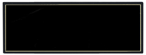 Custom Engraved 10" x 2 1/2" Black Recognition Pocket Perpetual Header Plate