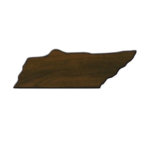 Custom Engraved 4" x 15" Walnut Finish Black Edge Tennessee State Plaque