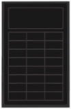 Custom Engraved 11 3/4" x 18 3/4" Value Matte Black Finish Blank Perpetual Plaque for 24 Plates