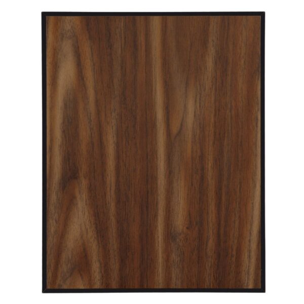 Custom Engraved 6" x 8" Value Walnut Finish Plaque with 45 Degree Bevel Black Edge