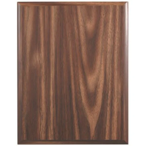 Custom Engraved 9" x 12" Walnut Finish Plaque with Cove Edge