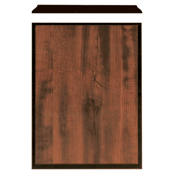 Custom Engraved 12 x 15" Walnut Finish Plaque with Black Edge