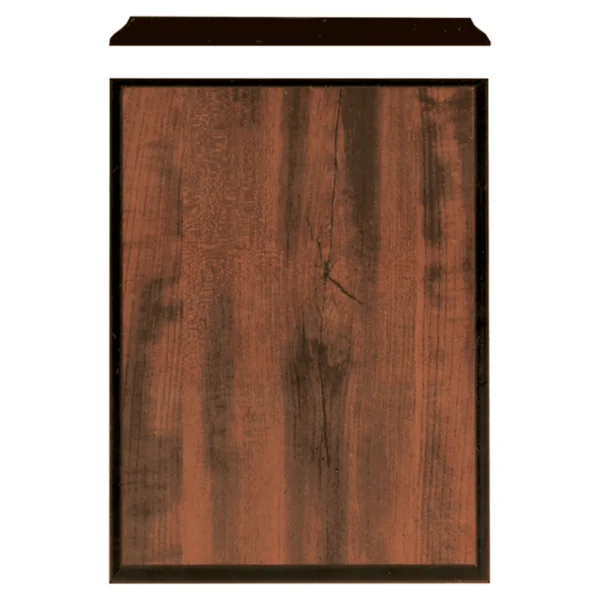 Custom Engraved 12 x 15" Walnut Finish Plaque with Black Edge