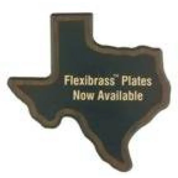 Custom Engraved 7 1/4" x 7 1/4" Walnut Finish Black Edge Texas State Plaque